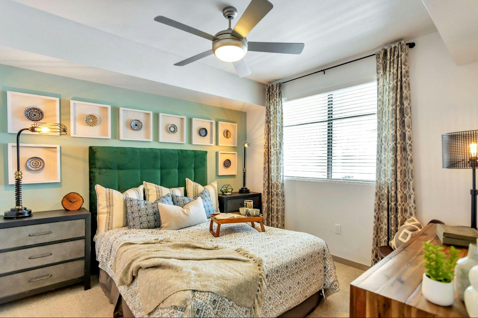 Spacious, Vibrant Bedroom