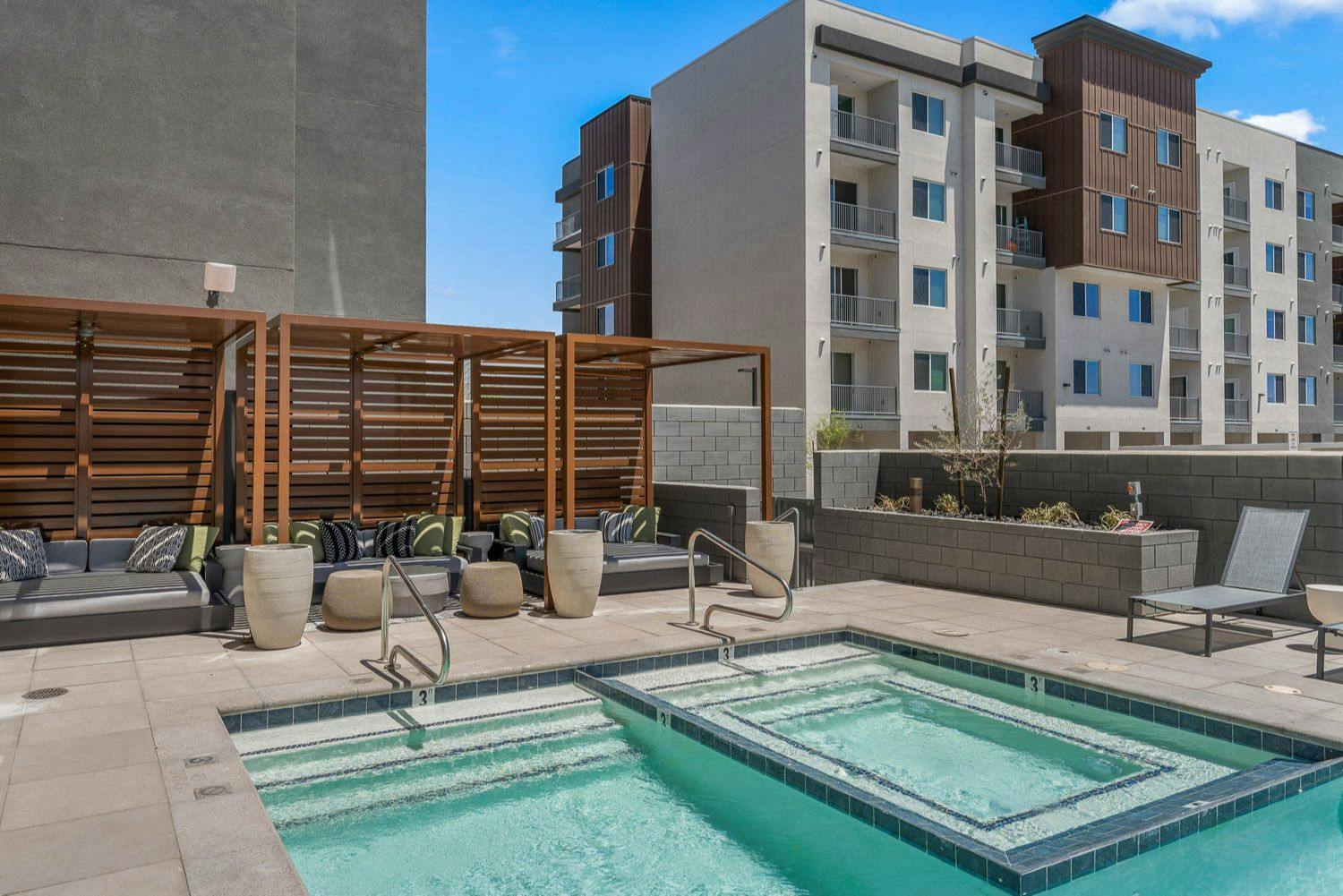 Hot Tub and Cabanas