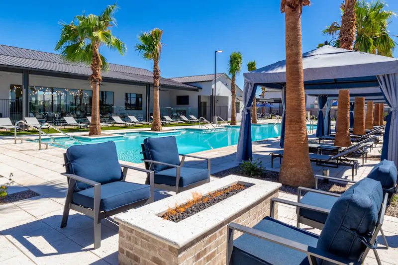 Outdoor Lounge Seating with Firepit