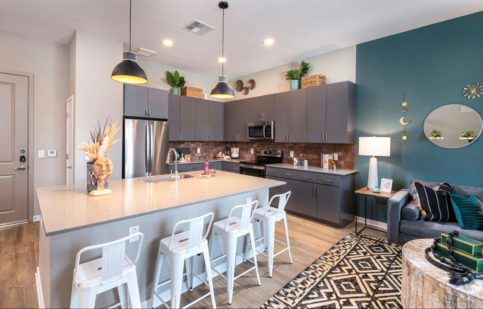 Large Kitchen with Quartz Countertops