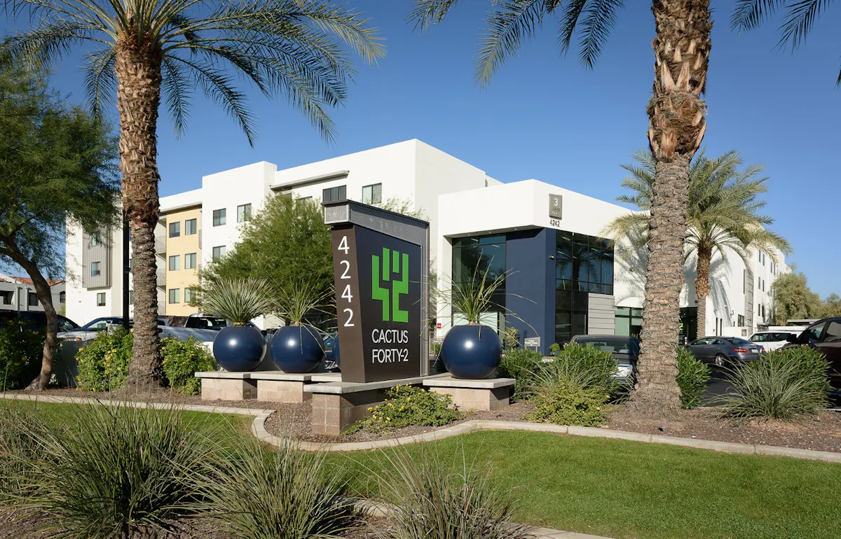 Building exterior at Cactus Forty-2.