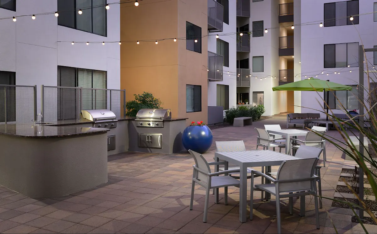 Shared outdoor space at Cactus Forty-2.