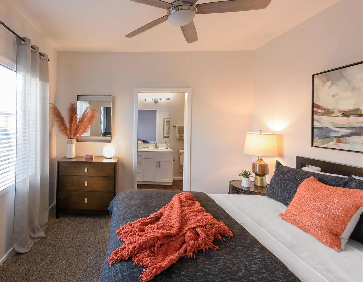 Furnished bedroom shown — representative home at Cactus Forty-2.