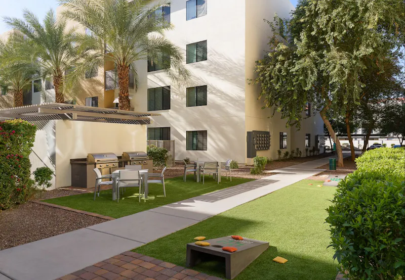 Shared outdoor space at Cactus Forty-2.