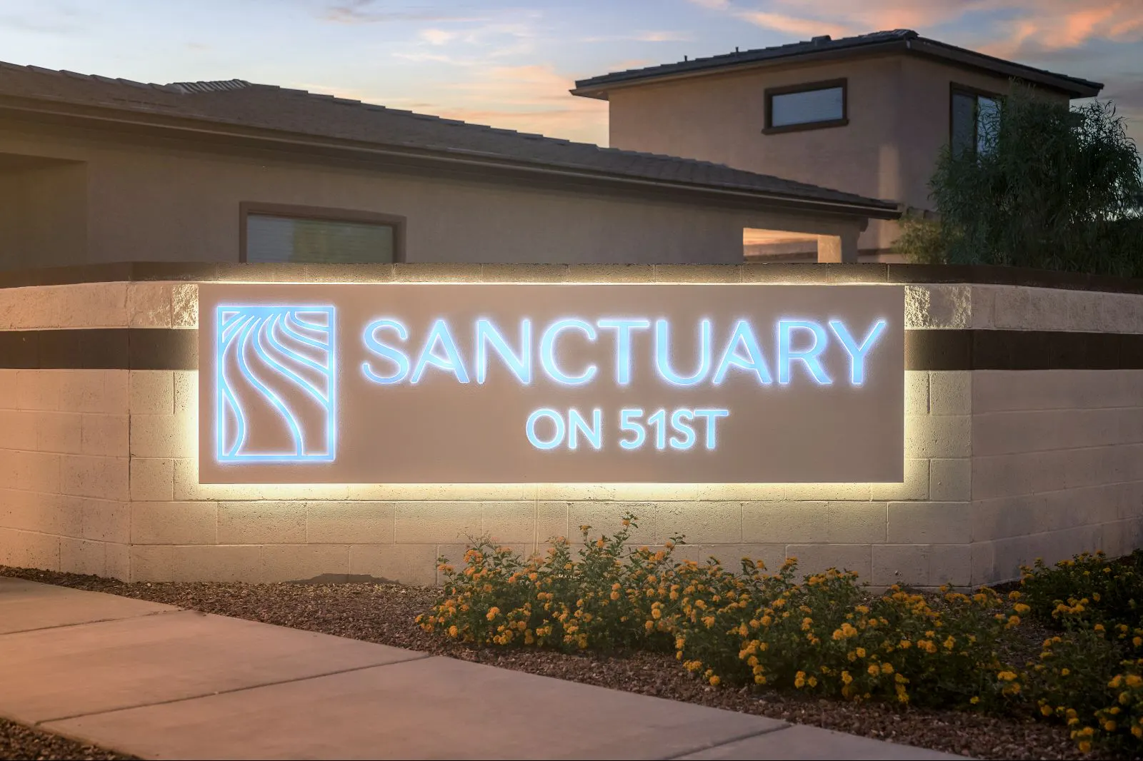 Sanctuary on 51st official community or furnished model photograph; individual homes may differ.