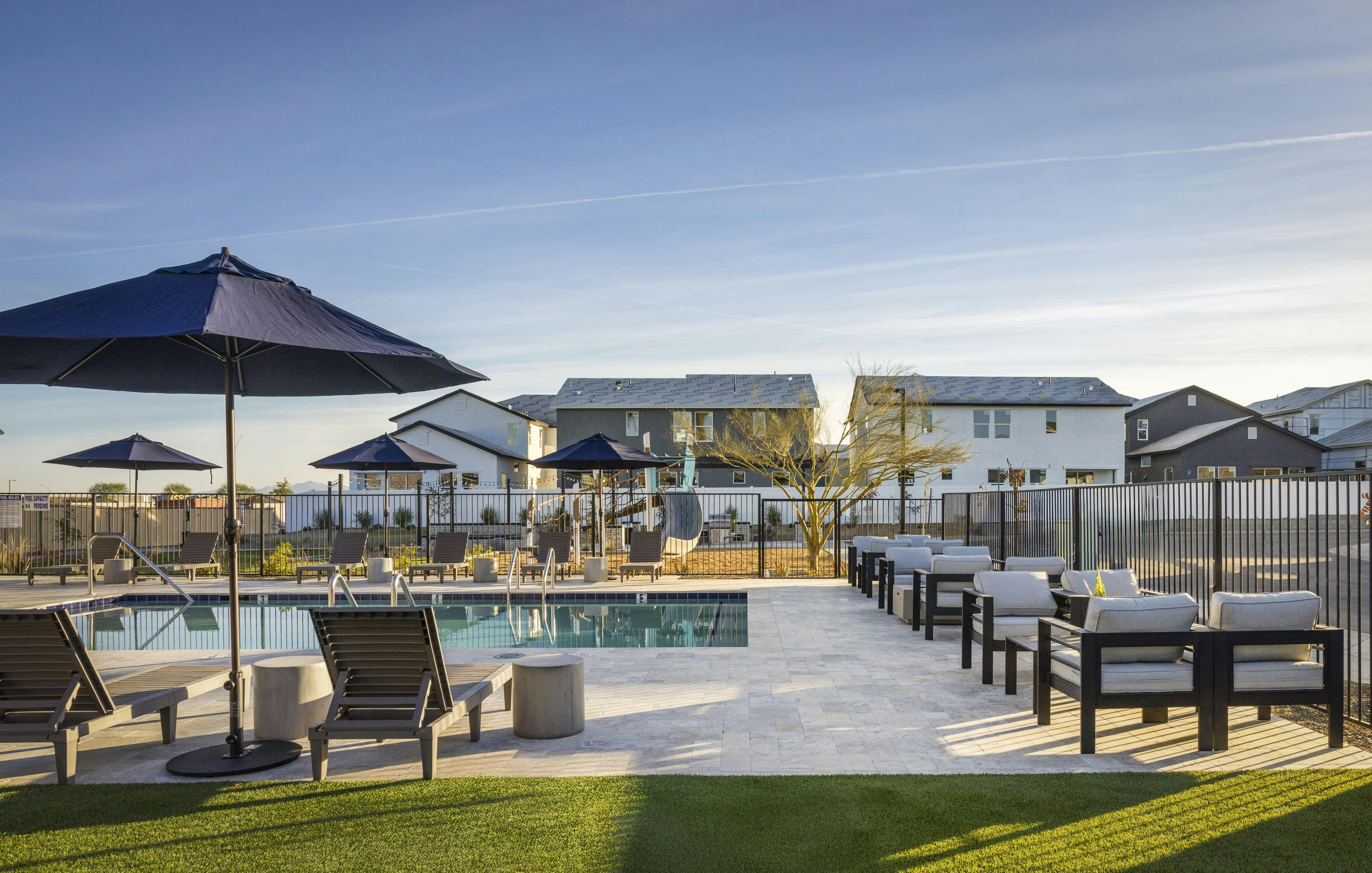 Resort-Style Pool With Lounge Chairs