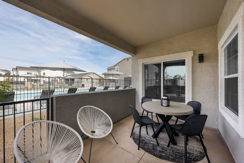 Patio Area with Pool View