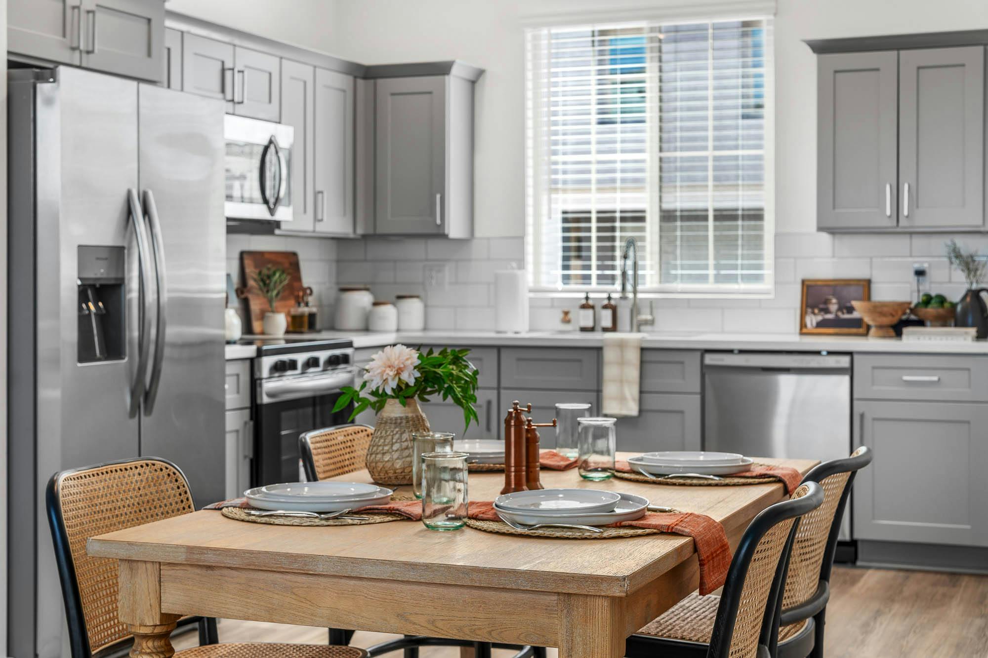 Large Kitchen with Stainless Appliances
