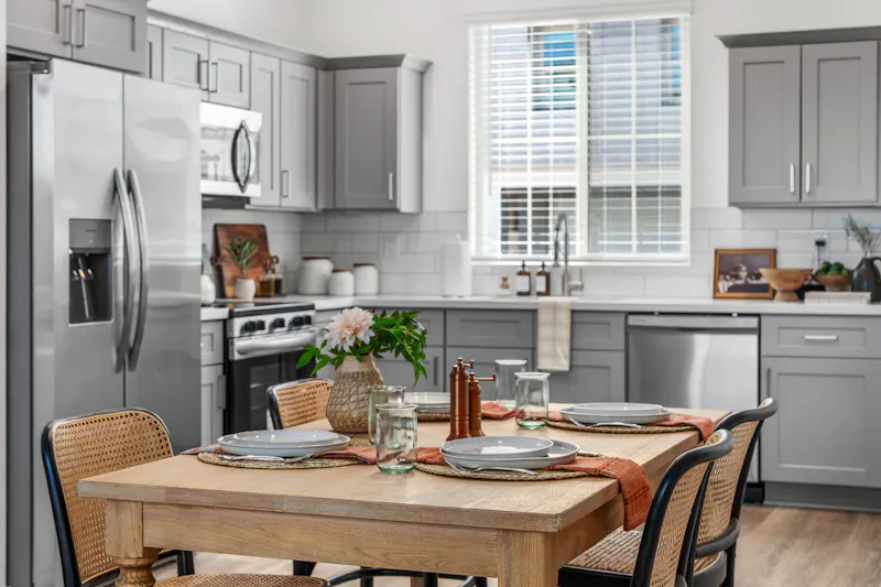 Large Kitchen with Stainless Appliances