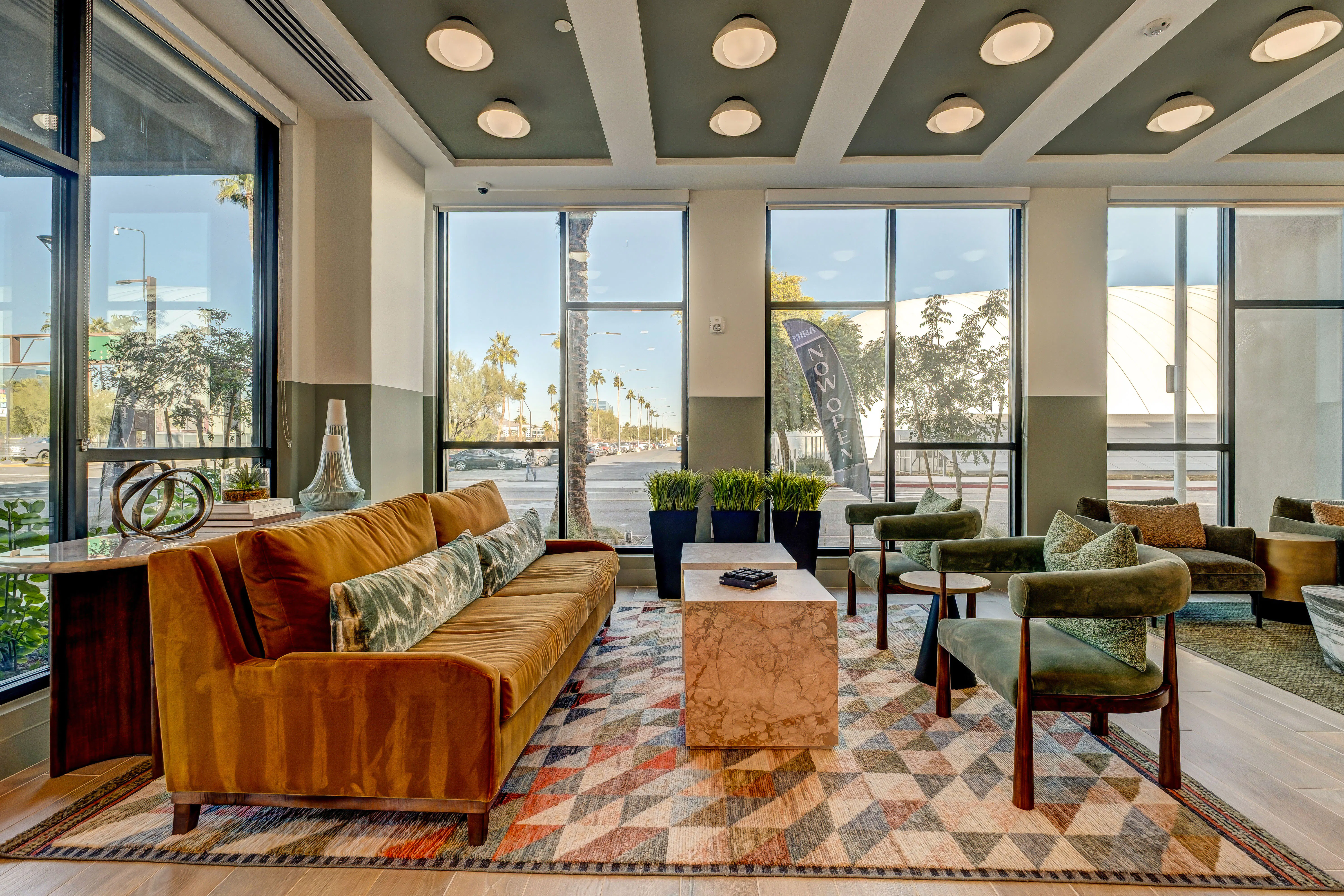 Open Lounge With City Views
