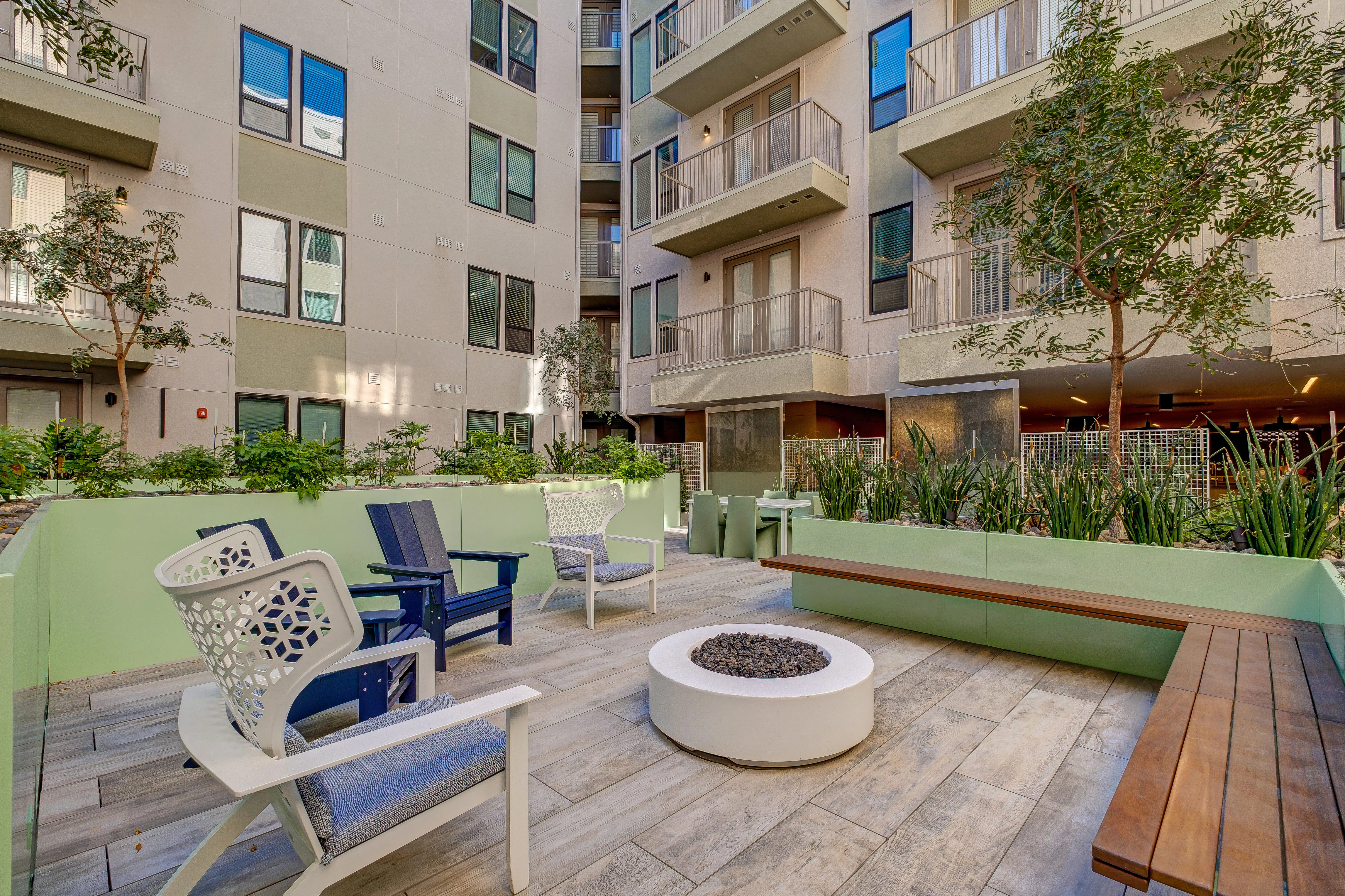 Courtyard Lounge With Fire Pit
