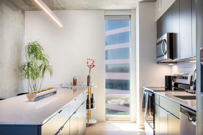 Modern Kitchen with Quartz Countertops
