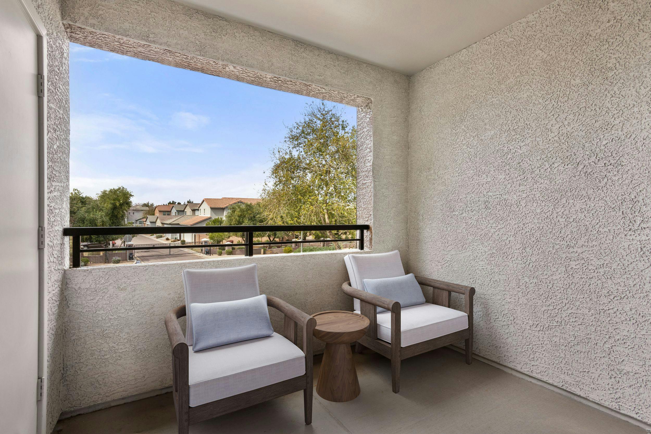 Private Patio or Balcony with French Doors