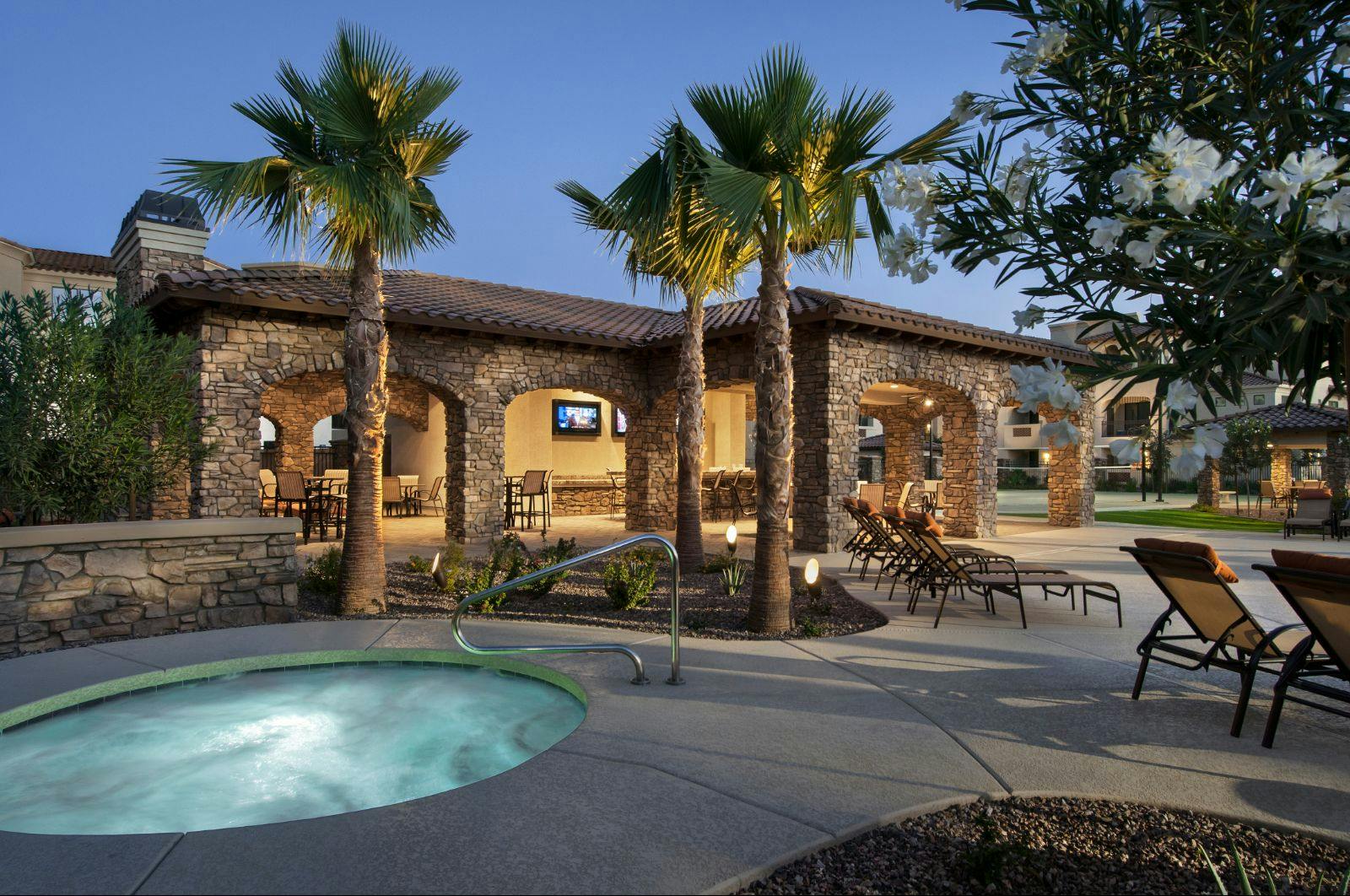 Jacuzzi with Cabana Seating