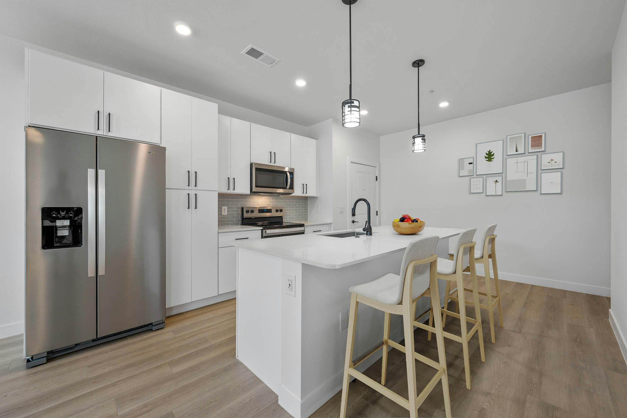 Large Kitchen Island with Dining Area