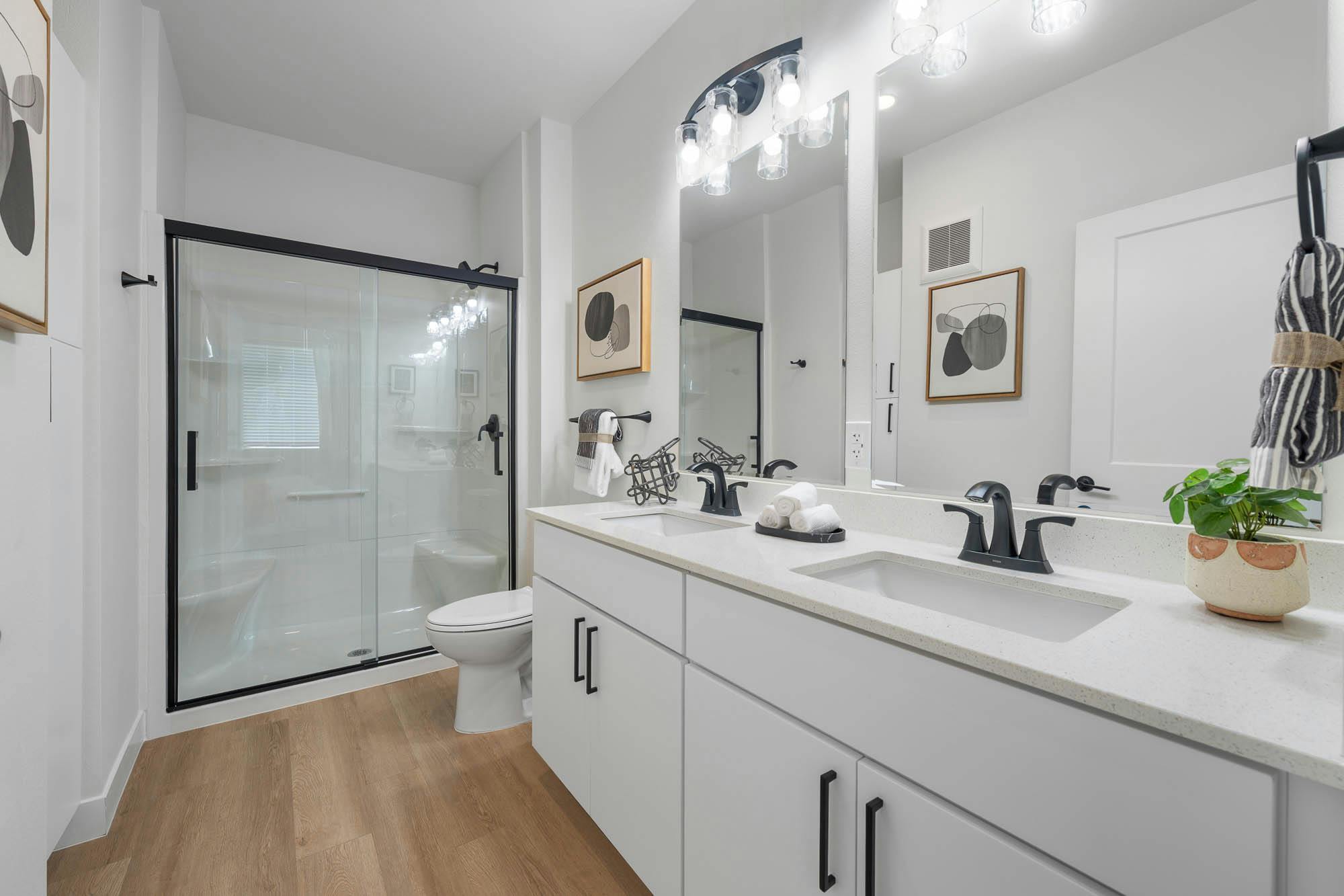Large Bathroom with Dual Sinks