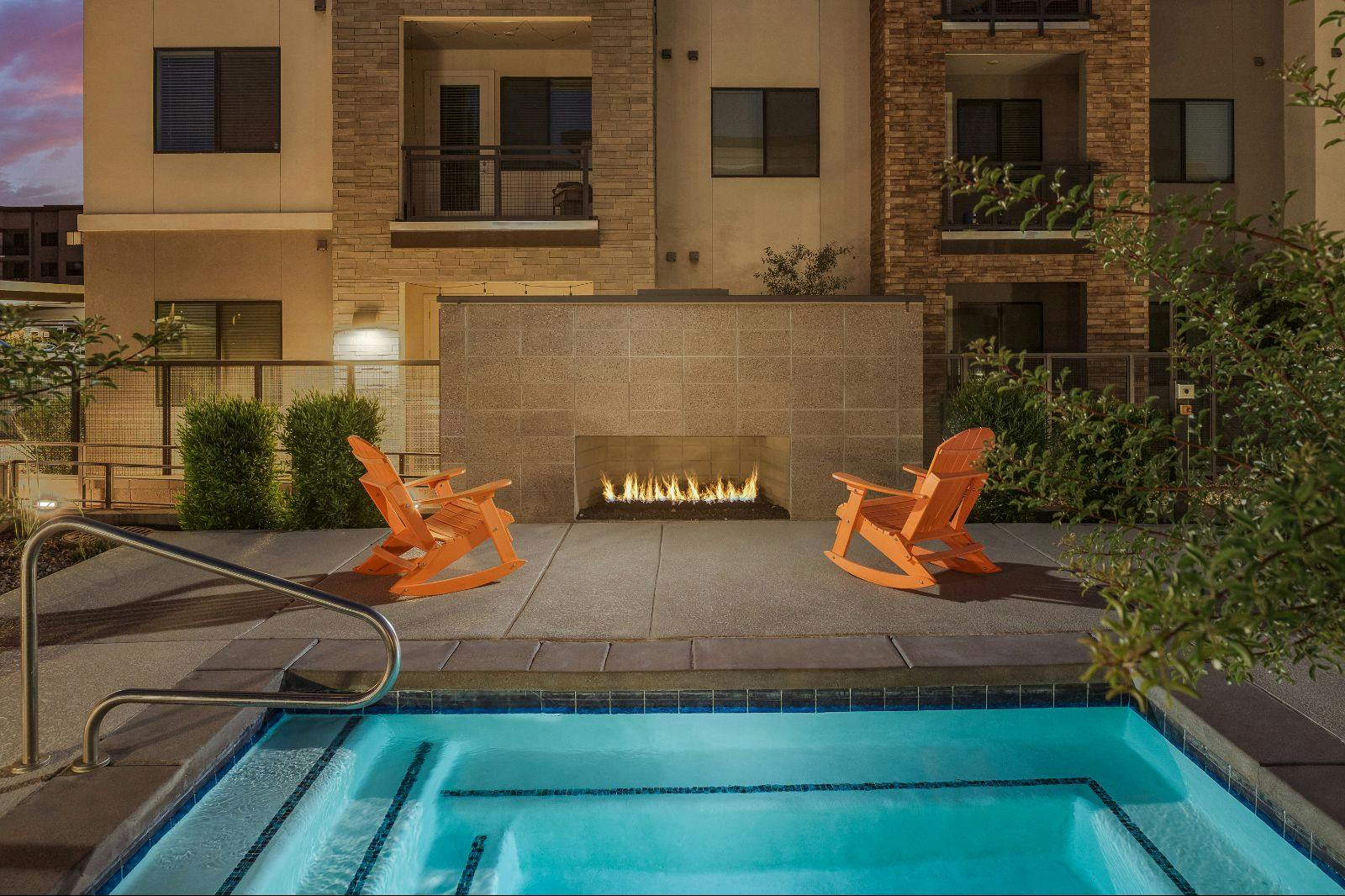Resort-Style Spa and Firepit