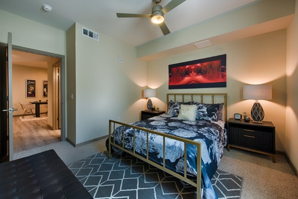 Plush carpeted bedrooms