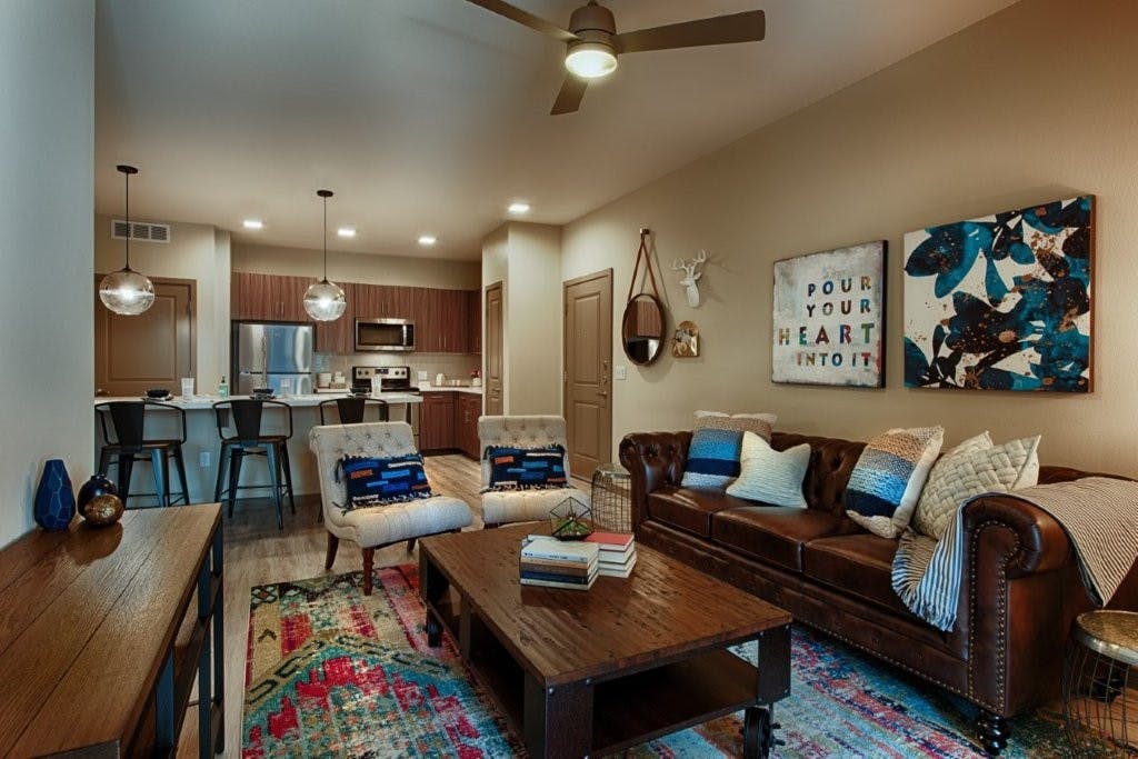 Spacious living room layout