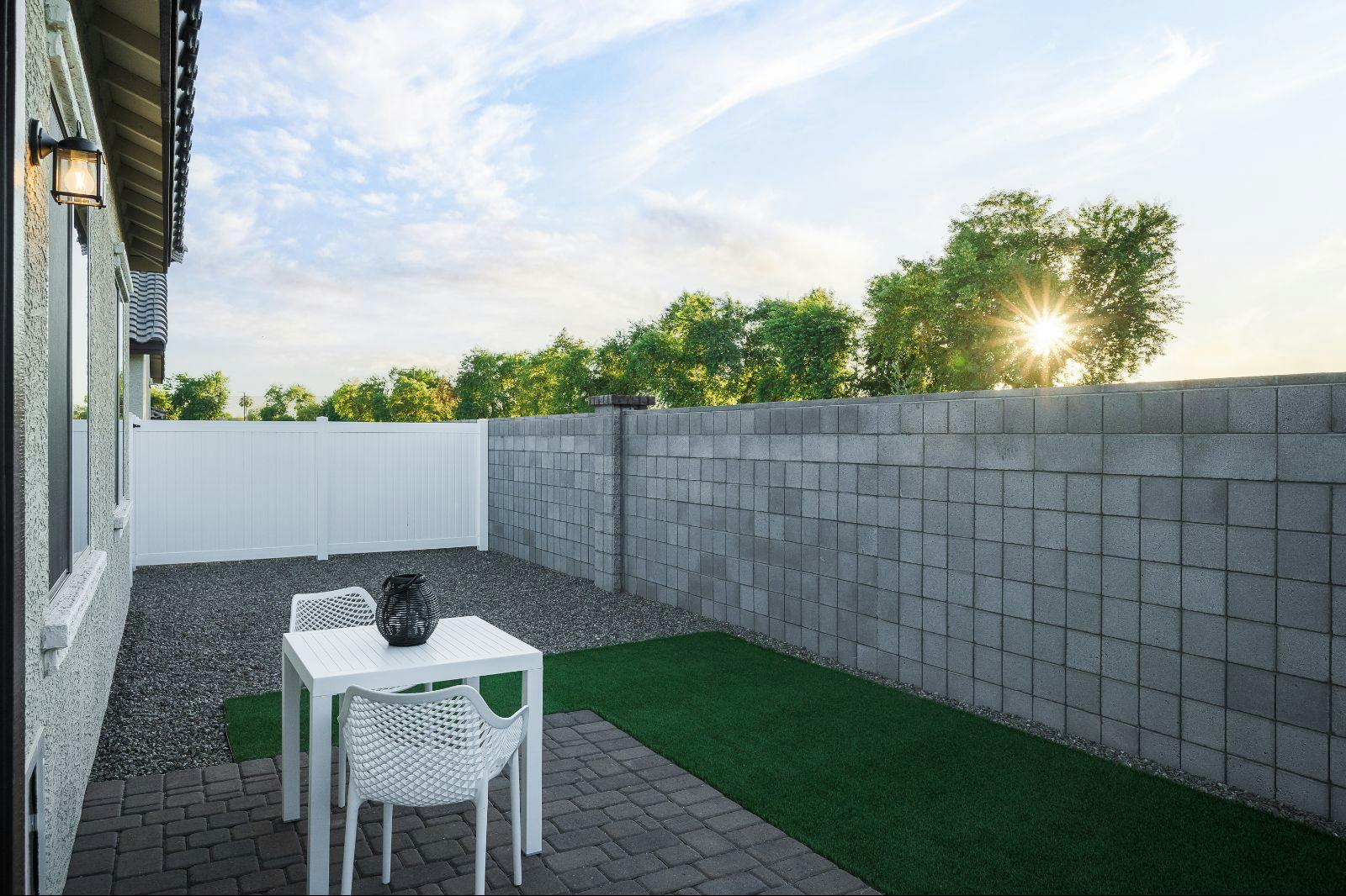 Private Patio with Turf