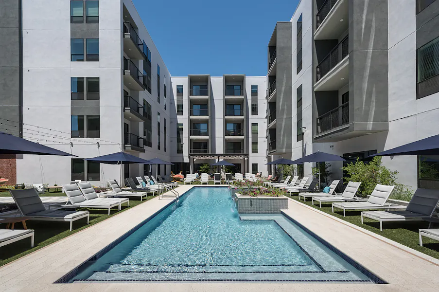 Pool and poolside area at The Astor at Osborn.