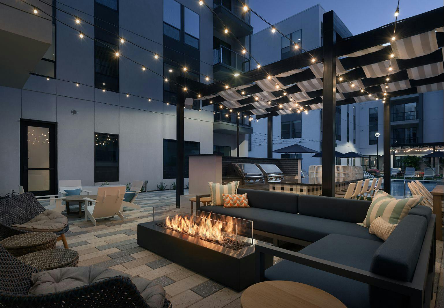 Outside Lounge Area with Firepit