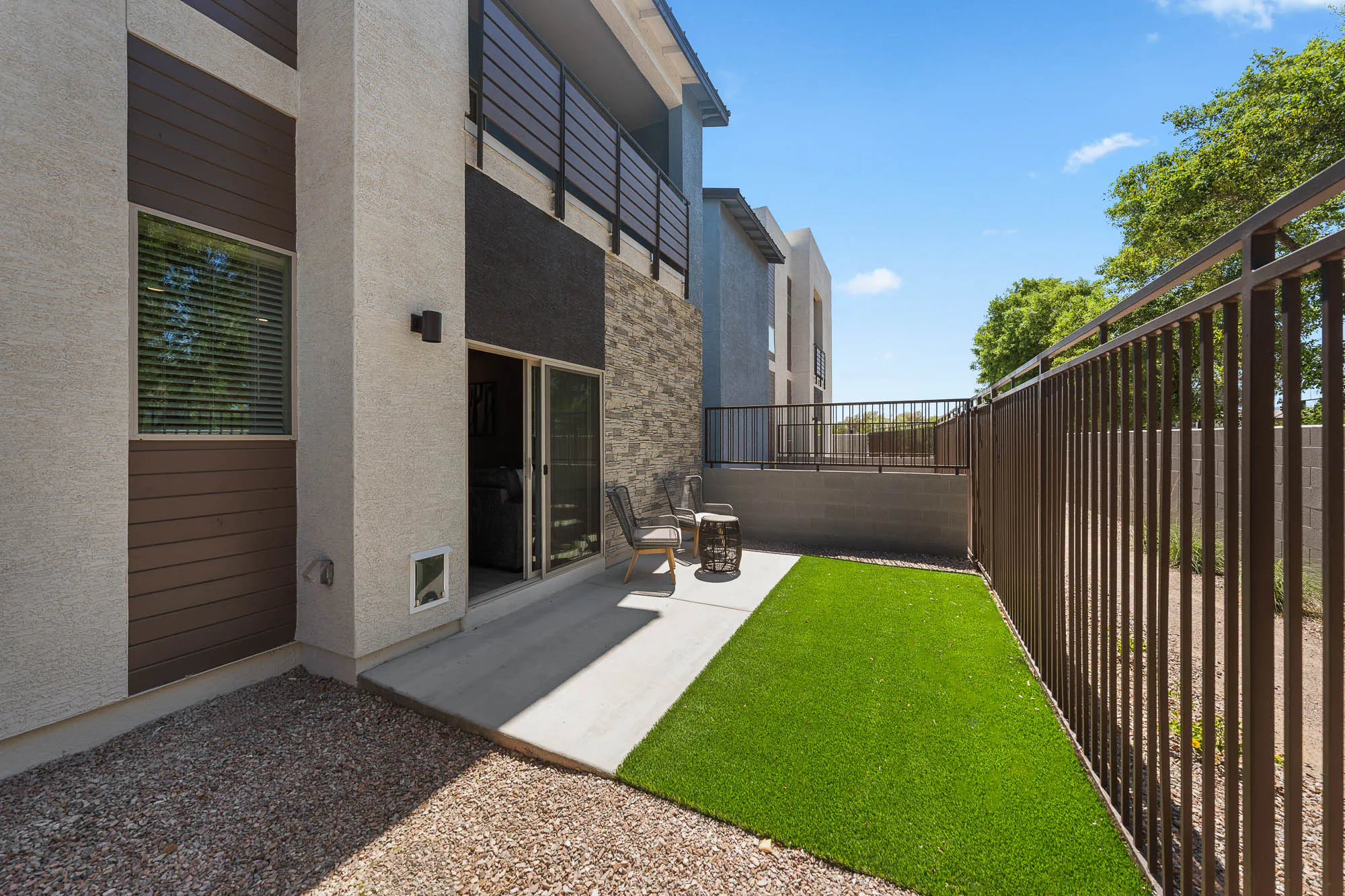 Spacious private backyard