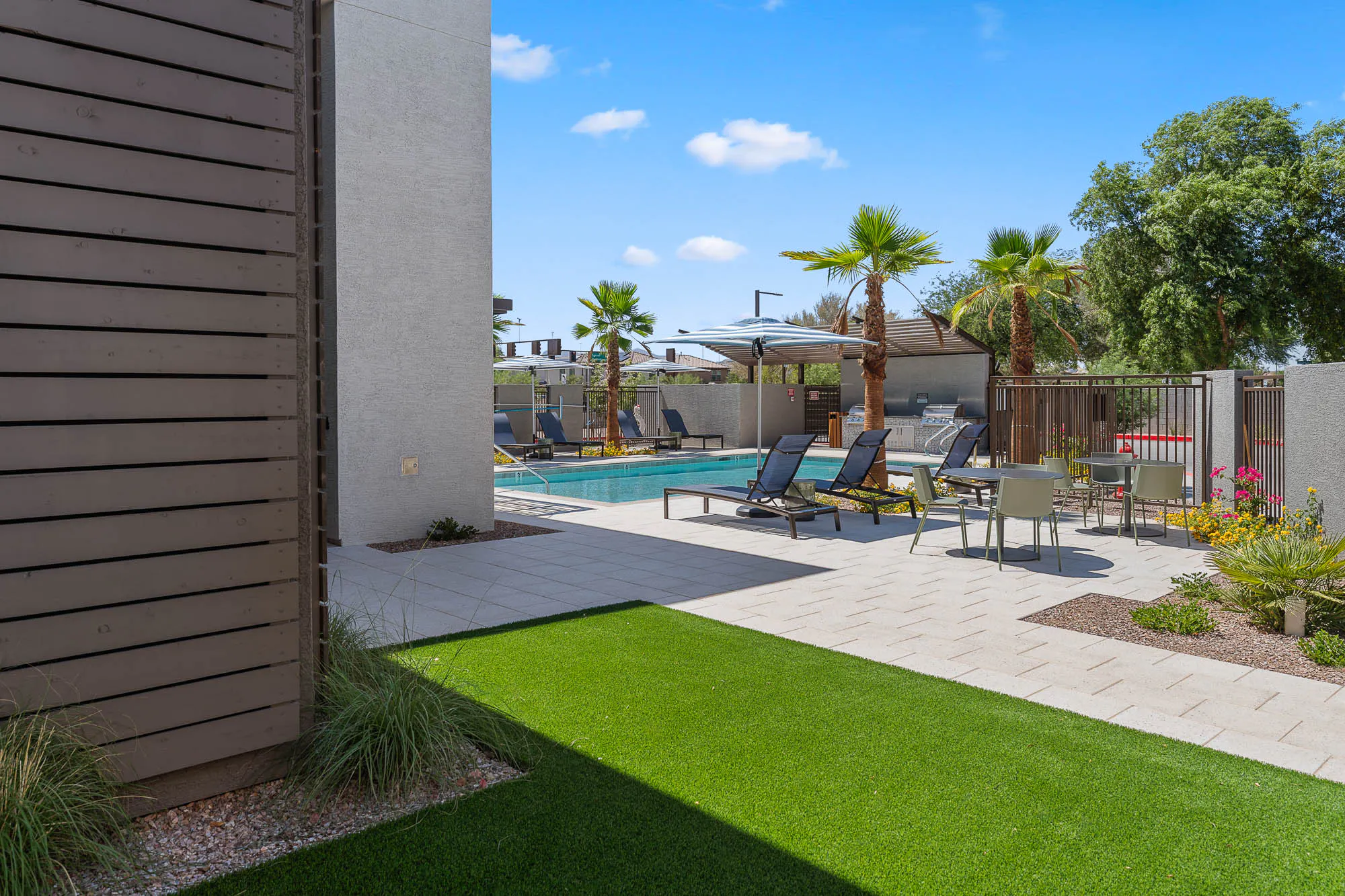 Resort-style swimming pool