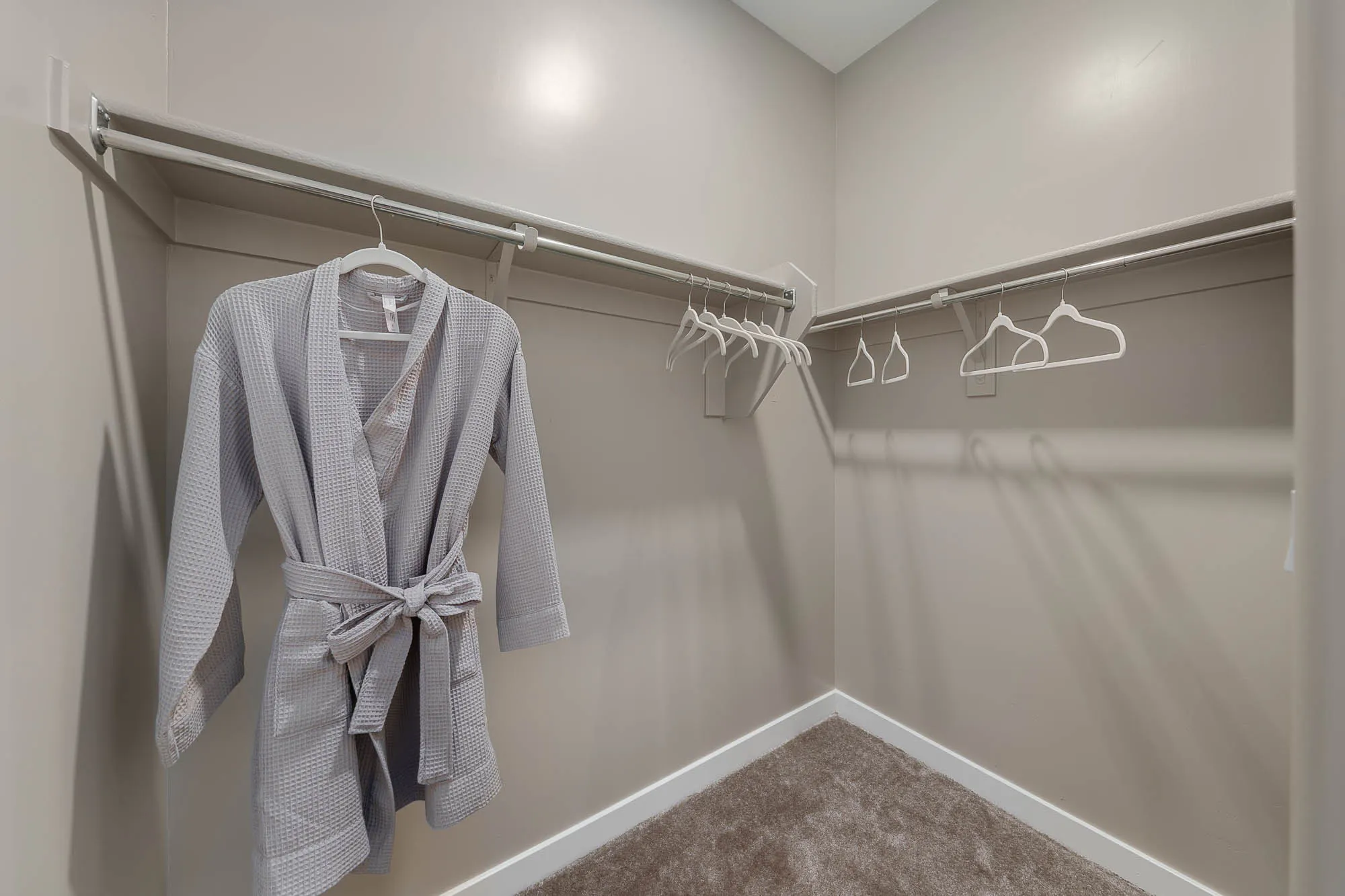 Spacious walk-in closet