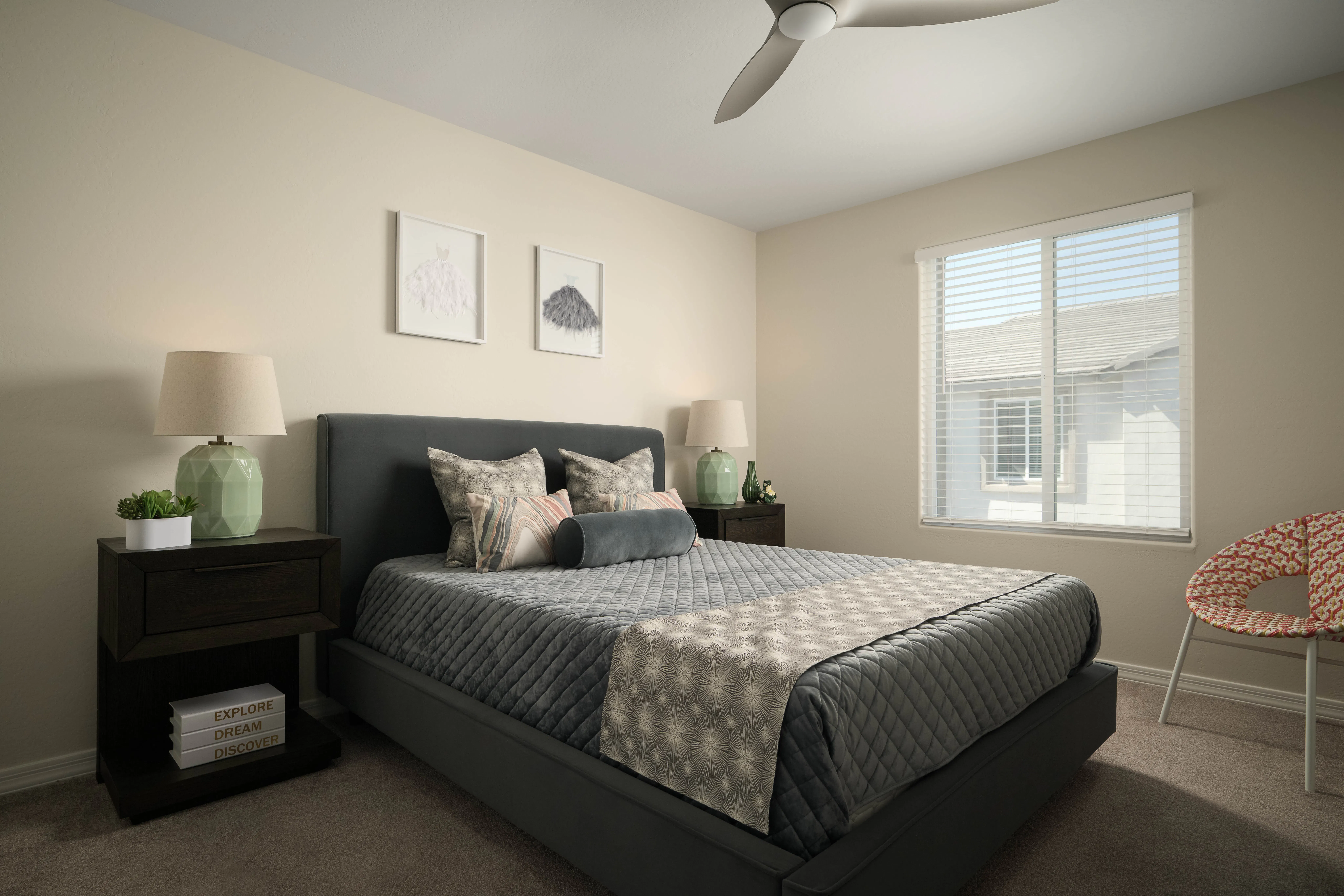 Large Bedroom with Natural Lighting