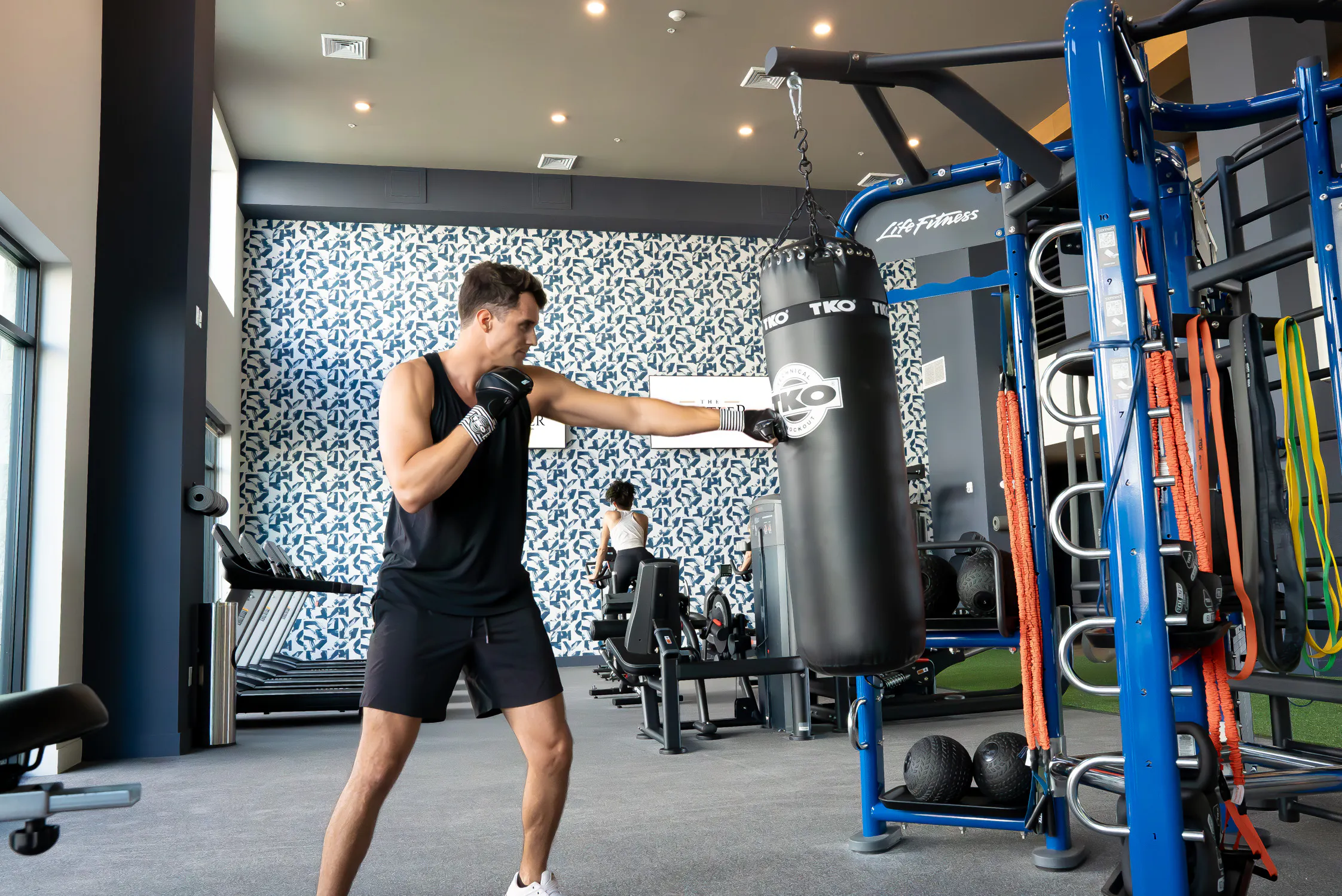 Free Weights and Punching Bag