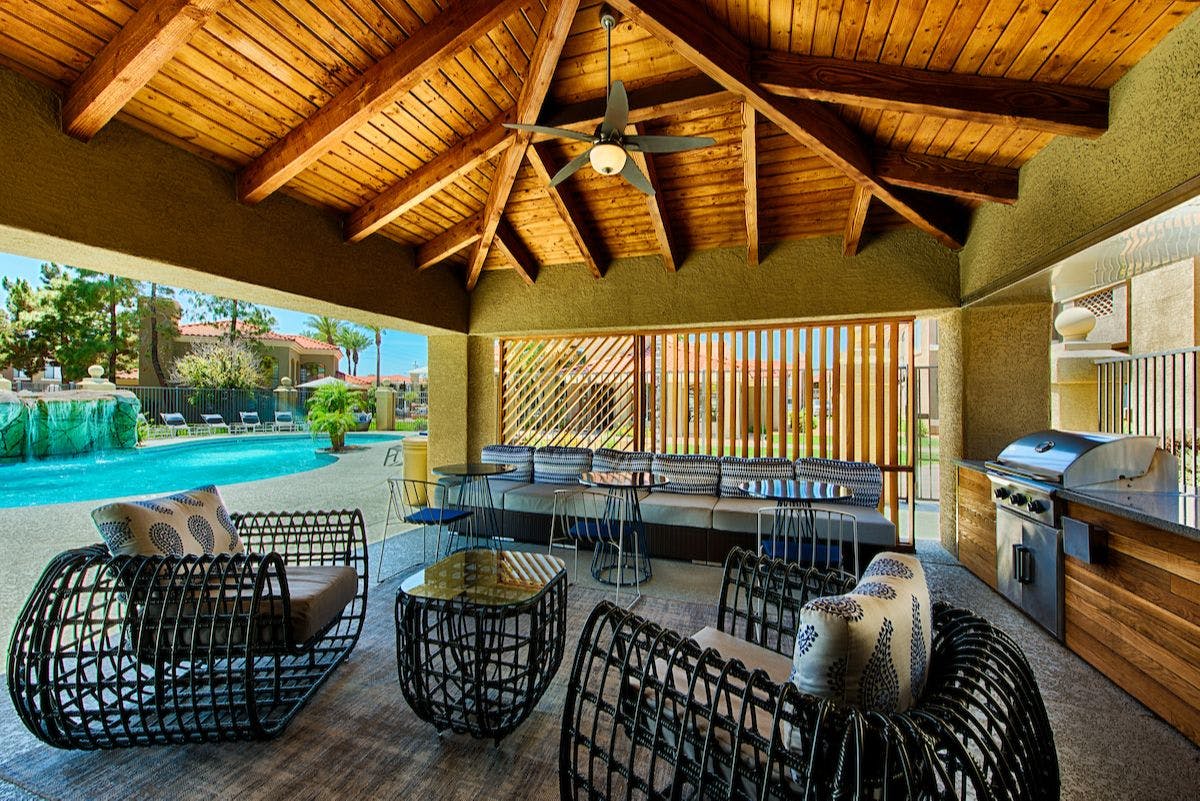 Poolside Seating Area