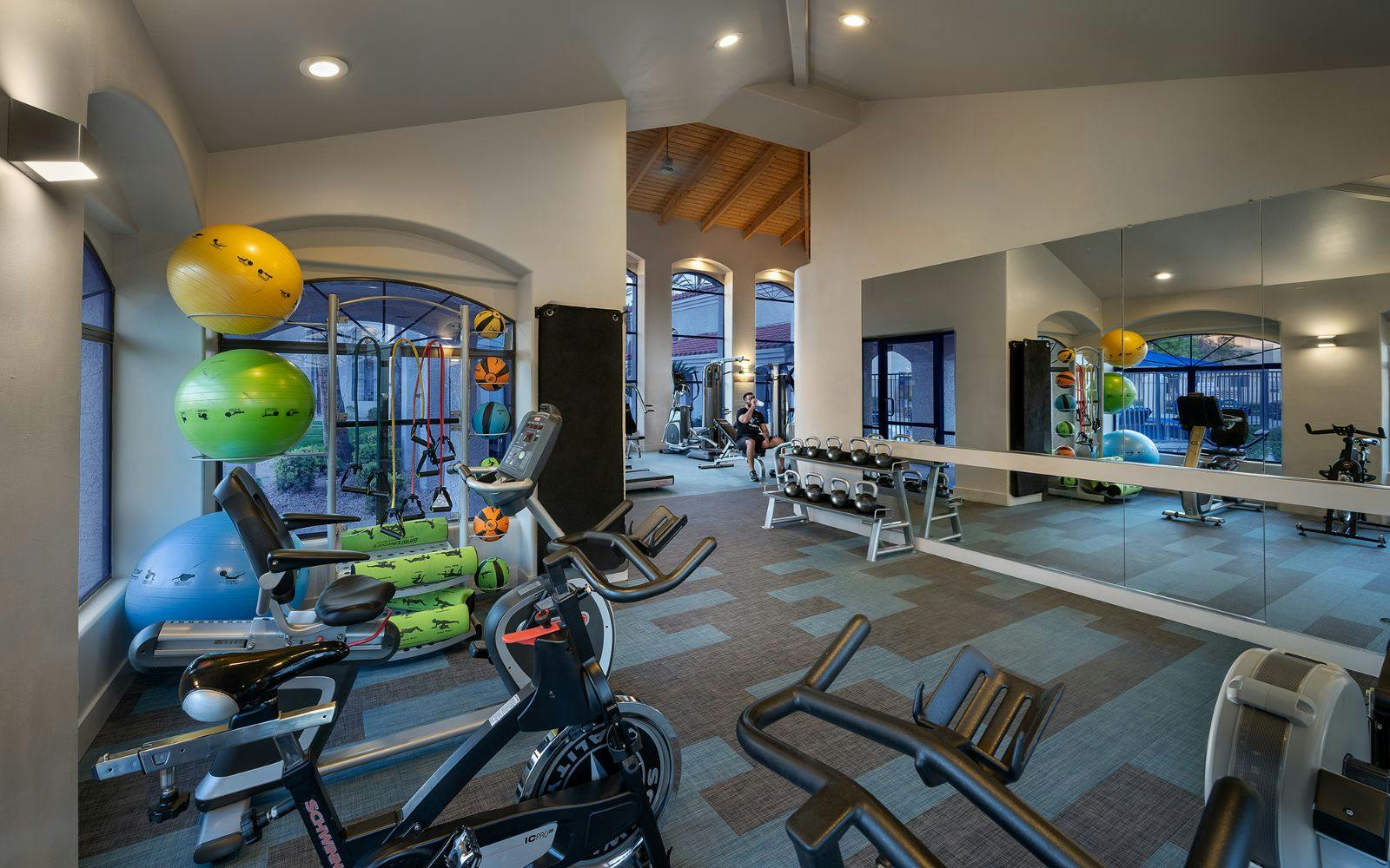 Stationary Bikes, Free Weights in Fitness Center